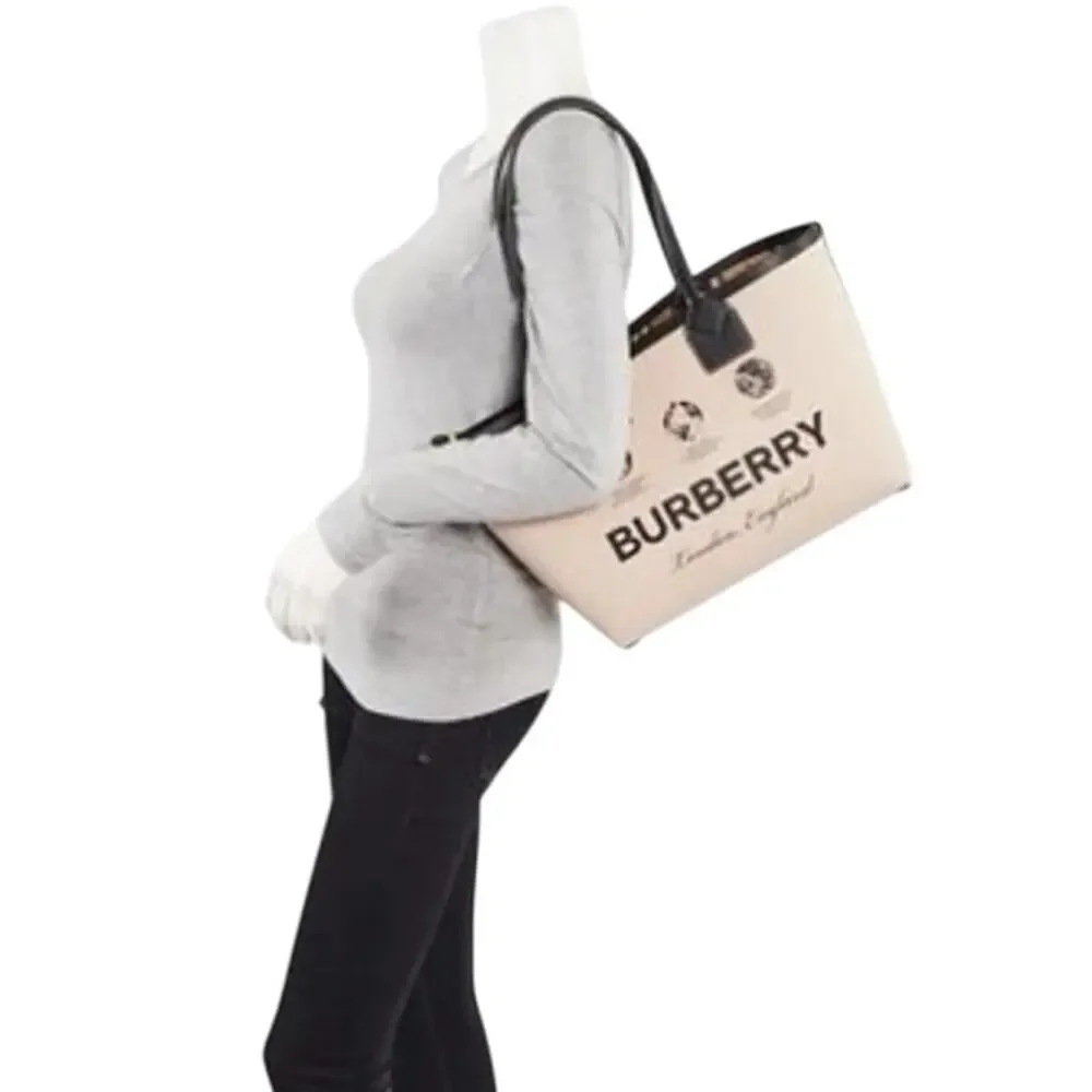 Burberry Ladies Beige Medium Heritage Dual Handle Tote - Picture 2 of 5